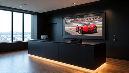 Bureaux de Ventus Furia à Paris avec des modèles réduit de voitures de course